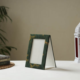 Green - fabric embellished handmade photo frame (8 x 6 in)