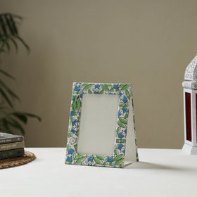 Green - fabric embellished handmade photo frame (8 x 6 in)