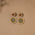 Farah jute fabart handmade earrings - handcrafted