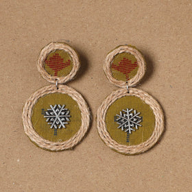 Farah jute fabart handmade earrings - handcrafted