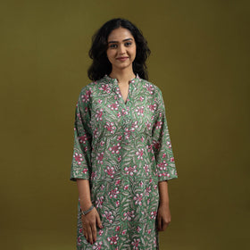 Floral cotton sanganeri co-ord set 03 - handcrafted