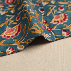  Green Floral Print Cotton Reversible Table Mat 