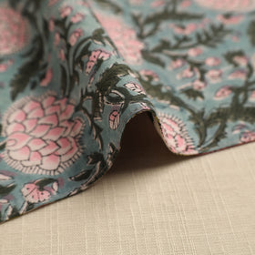  Green Floral Print Cotton Reversible Table Mat 