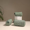 Green - floral hand quilted toiletry bags (set of 3) 13