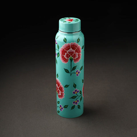  Floral Handpainted Enamelware Stainless Steel Water Bottle 