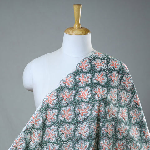  Sanganeri Block Print Fabric - Floral Rajasthani