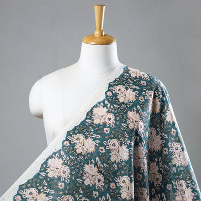 Buy Sanganeri Block Print Fabric - Floral Rajasthani