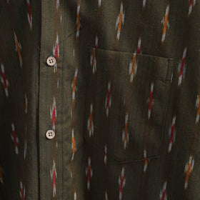 Green - full sleeve cotton men pochampally ikat shirt 07