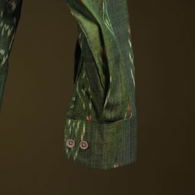 Green - full sleeve cotton men pochampally ikat shirt 12