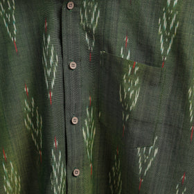 Green - full sleeve cotton men pochampally ikat shirt 12