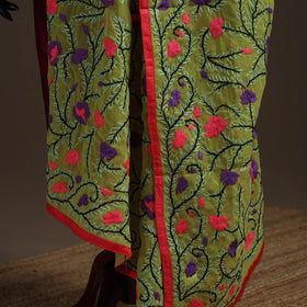 Georgette hand embroidered phulkari dupatta 15 - handcrafted