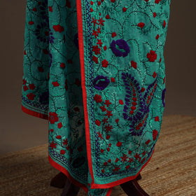 Georgette hand embroidered phulkari dupatta 29 - handcrafted