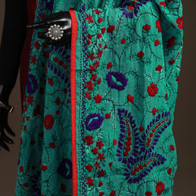 Georgette hand embroidered phulkari dupatta 29 - handcrafted