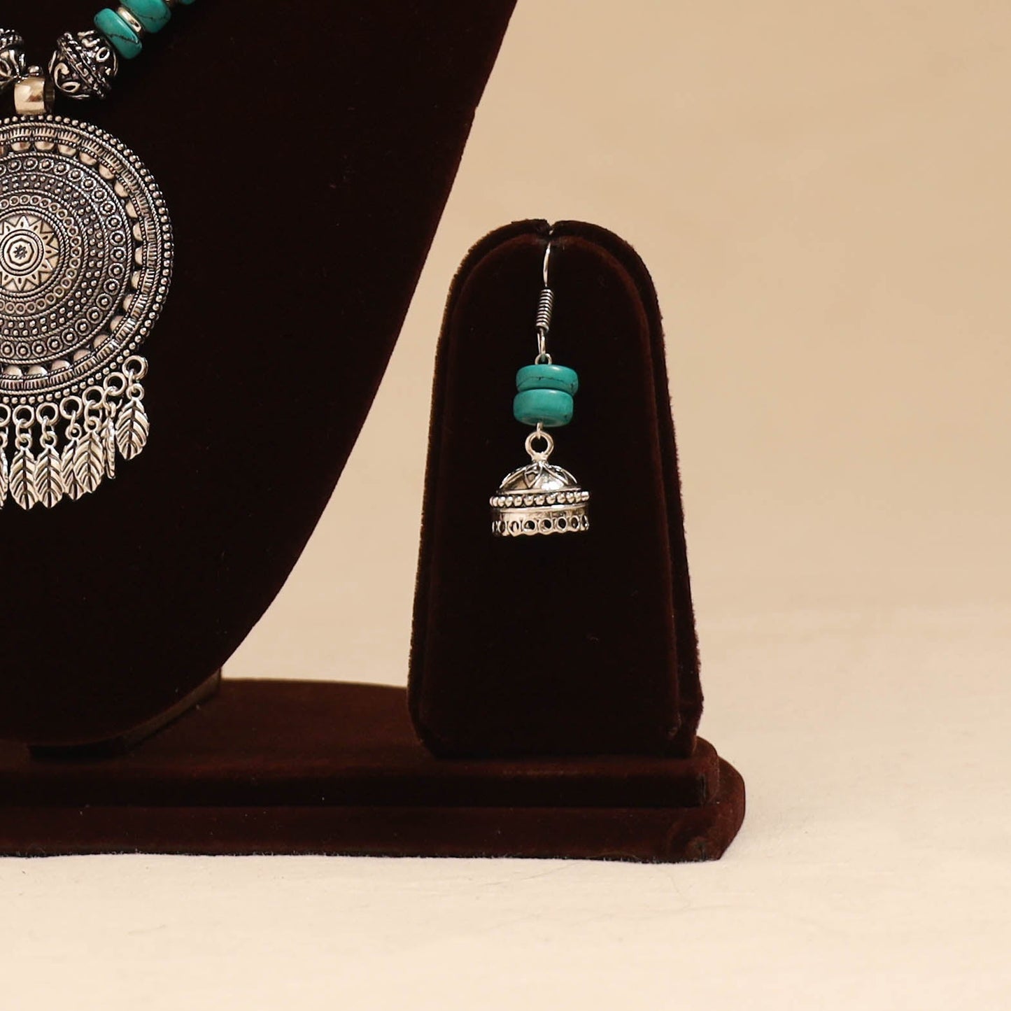 German silver beaded necklace set 36 - handcrafted