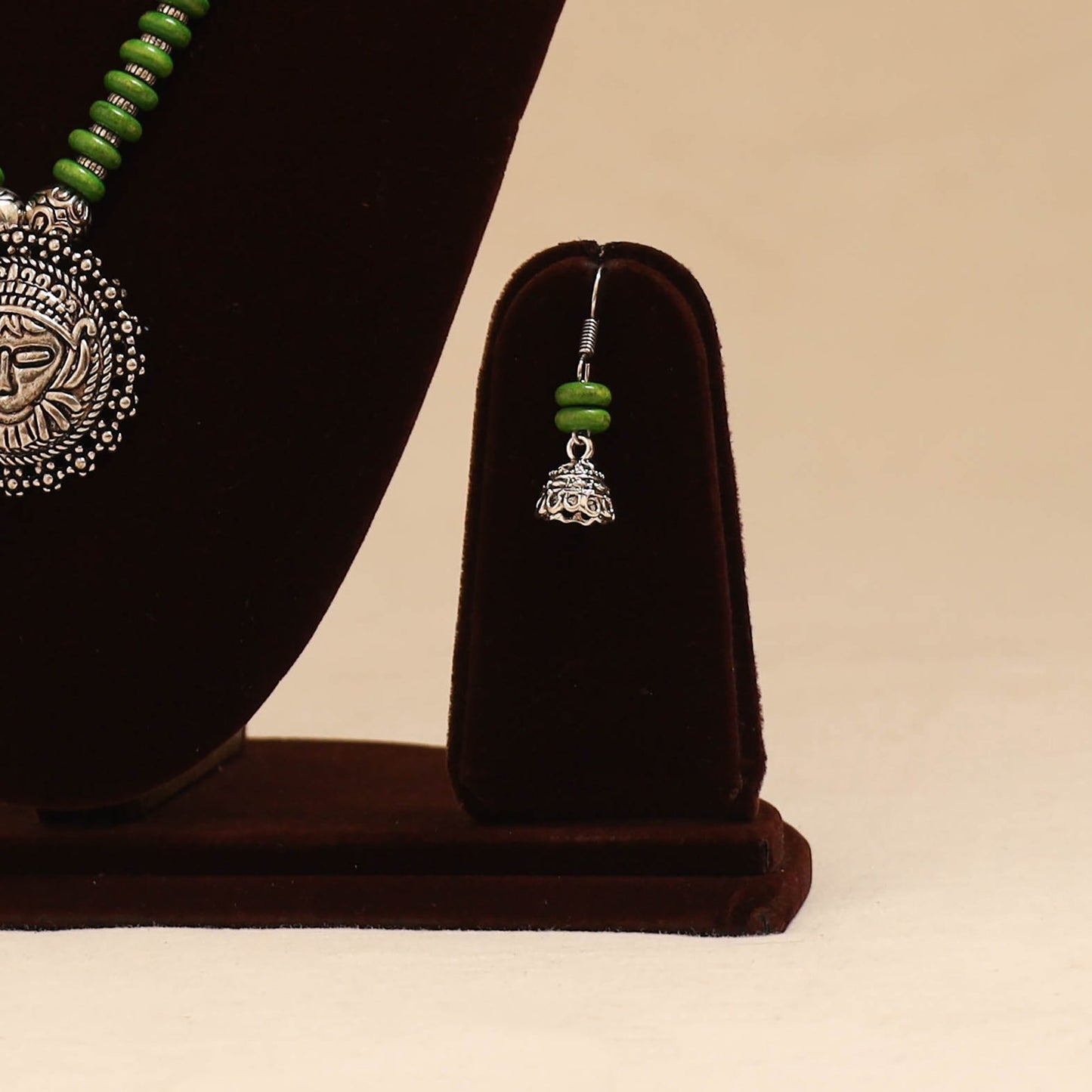 German silver beaded necklace set 40 - handcrafted