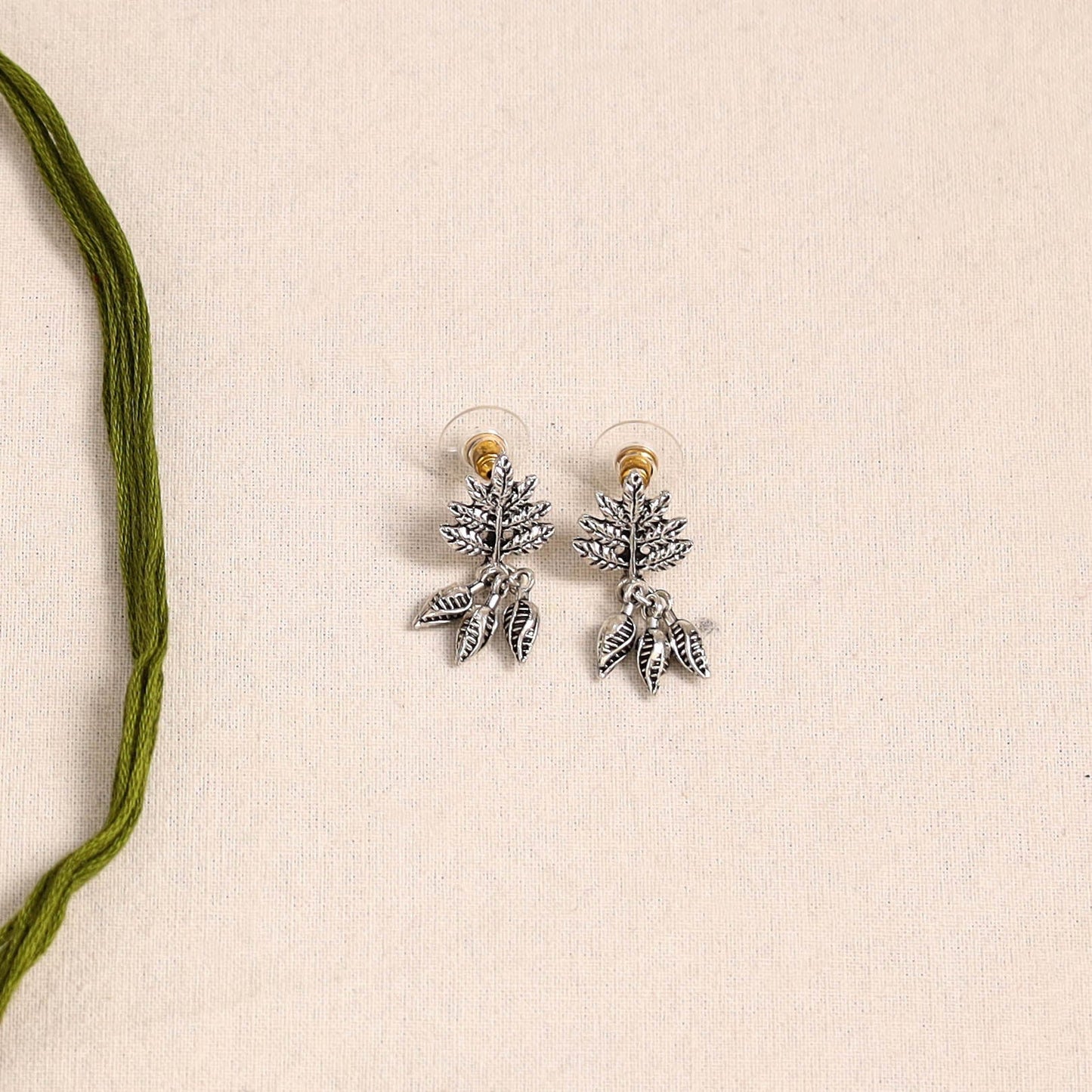 Green German Silver Fabart Necklace Set