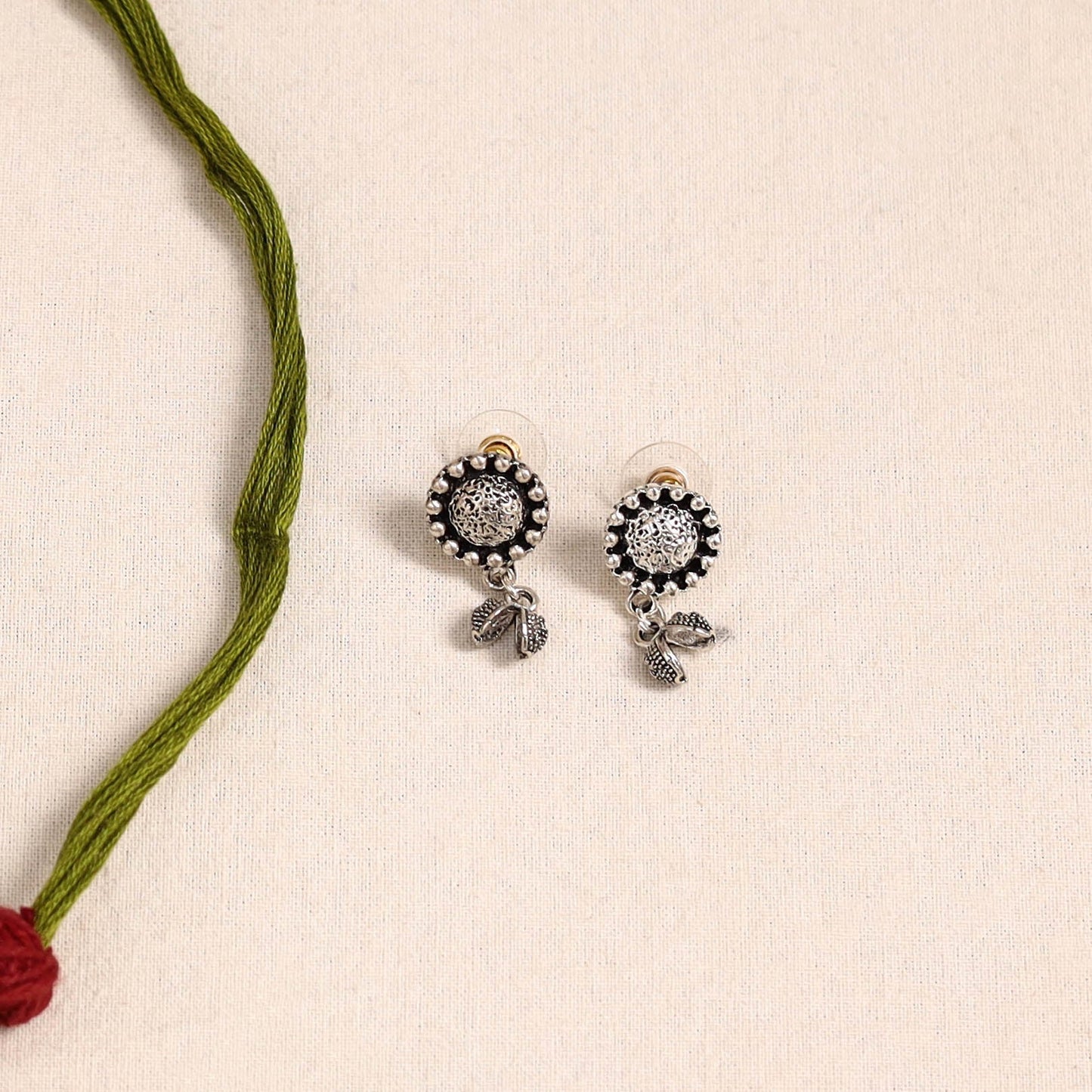 Green German Silver Fabart Necklace Set