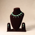 Green German Silver Thread Beads Necklace Set