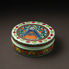  Godna Madhubani Handpainted Stainless Steel Casserole