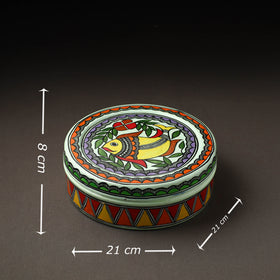  Godna Madhubani Handpainted Stainless Steel Casserole