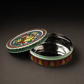  Godna Madhubani Handpainted Stainless Steel Casserole