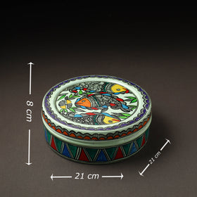  Godna Madhubani Handpainted Stainless Steel Casserole