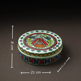  Godna Madhubani Handpainted Stainless Steel Casserole