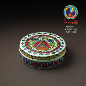  Godna Madhubani Handpainted Stainless Steel Casserole