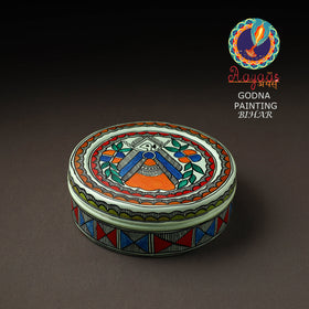  Godna Madhubani Handpainted Stainless Steel Casserole