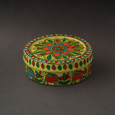 Godna Madhubani Handpainted Stainless Steel Casserole 