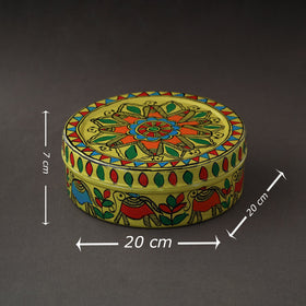 Godna Madhubani Handpainted Stainless Steel Casserole 