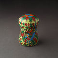 Green Bengal Patua Handpainted Stainless Steel Multi Utility Canister