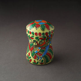 Green Bengal Patua Handpainted Stainless Steel Multi Utility Canister