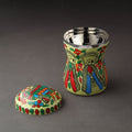 Green Bengal Patua Handpainted Stainless Steel Multi Utility Canister