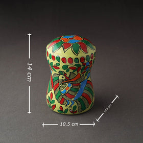 Green Bengal Patua Handpainted Stainless Steel Multi Utility Canister