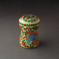 Green Bengal Patua Handpainted Stainless Steel Multi Utility Canister