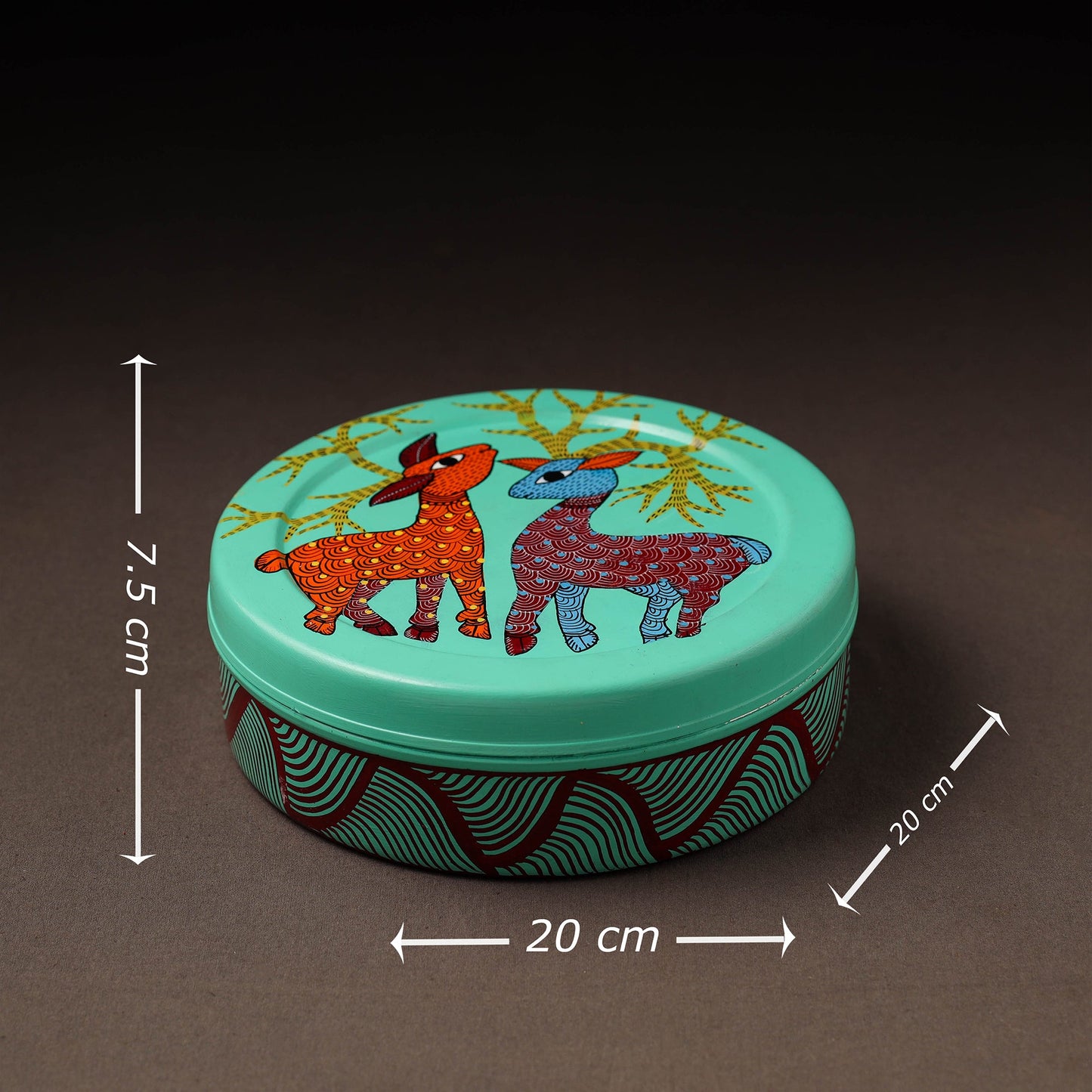  Gond Handpainted Stainless Steel Casserole