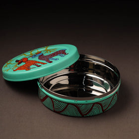  Gond Handpainted Stainless Steel Casserole