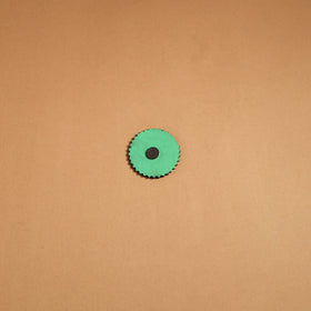 Green - gond handpainted wooden fridge magnet 30