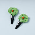  Gulmohar Flower Handmade Tik-Tok Hair Clip (Set of 2) Online l  iTokri.com