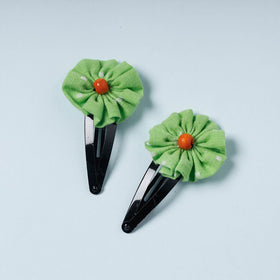  Gulmohar Flower Handmade Tik-Tok Hair Clip (Set of 2) Online l  iTokri.com