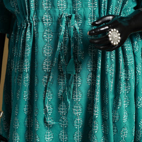 Hand akola long kaftan with tie-up waist 03 - handcrafted