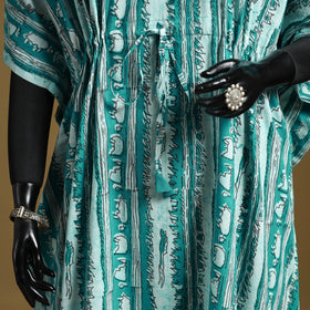 Hand akola long kaftan with tie-up waist 09 - handcrafted