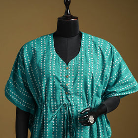 Hand akola short kaftan with tie-up waist 23 - handcrafted
