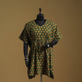 Black - hand akola short kaftan with tie-up waist 38