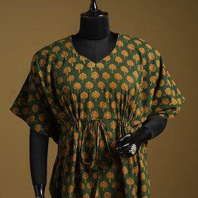 Hand akola short kaftan with tie-up waist 38 - handcrafted