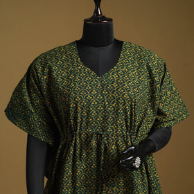 Hand akola short kaftan with tie-up waist 40 - handcrafted