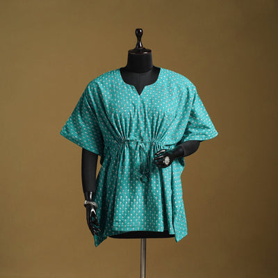 Hand akola short kaftan with tie-up waist 41 - handcrafted
