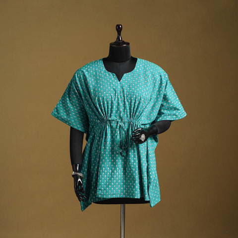 Hand akola short kaftan with tie-up waist 41 - handcrafted