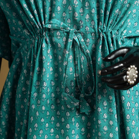 Hand akola short kaftan with tie-up waist 41 - handcrafted